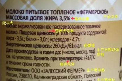 俄罗斯乳制品标签要求解读