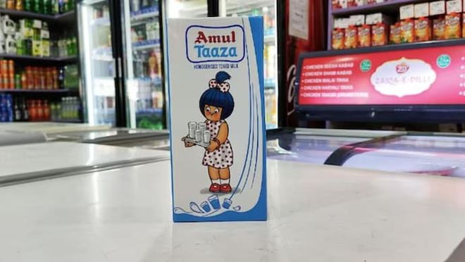 印度Amul品牌牛奶，从今天起，鲜奶价格每升上涨3卢比